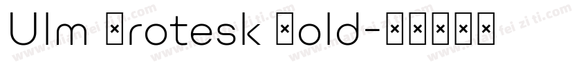 Ulm Grotesk Bold字体转换